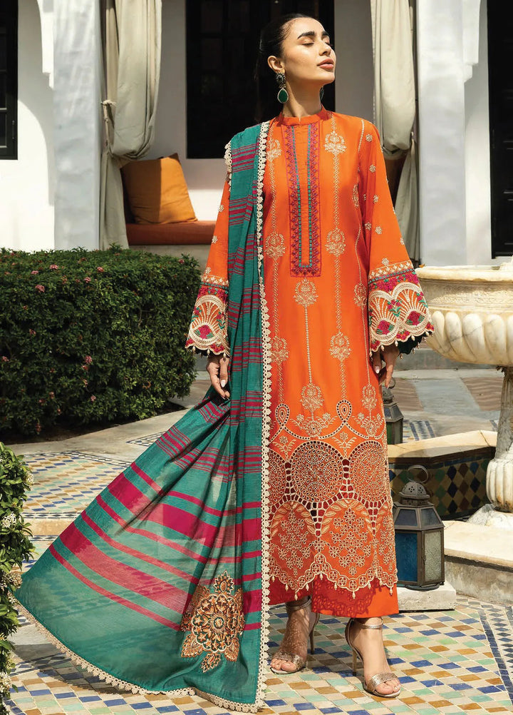 Zainab Chottani Embroidered Chikankari Suits Unstitched 3 Piece ZC25CH D1A Zynah - Summer Collection