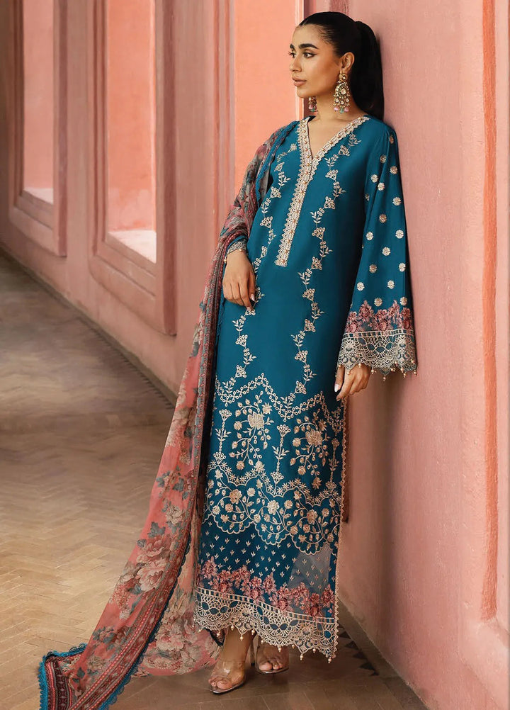 Zainab Chottani Embroidered Chikankari Suits Unstitched 3 Piece ZC25CH D2A Izrah - Summer Collection