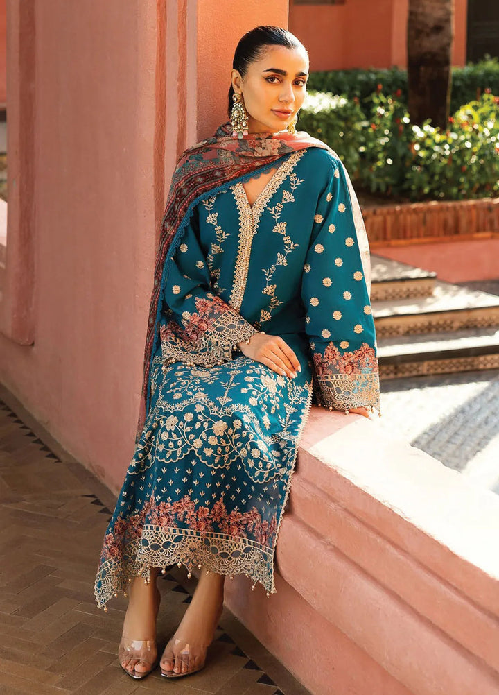 Zainab Chottani Embroidered Chikankari Suits Unstitched 3 Piece ZC25CH D2A Izrah - Summer Collection