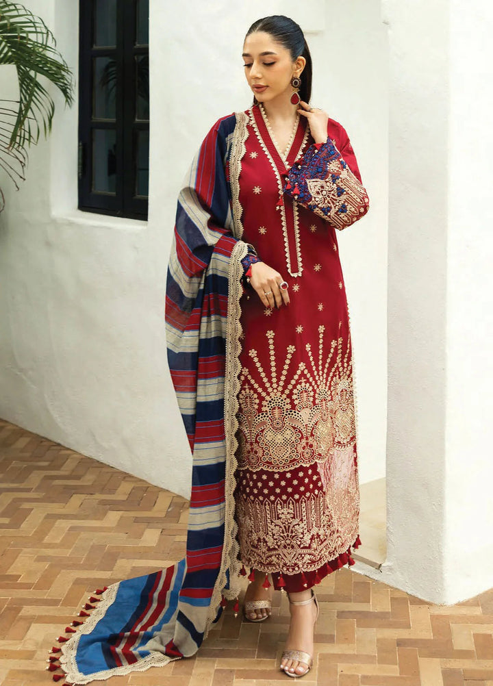 Zainab Chottani Embroidered Chikankari Suits Unstitched 3 Piece ZC25CH D3A Elma - Summer Collection