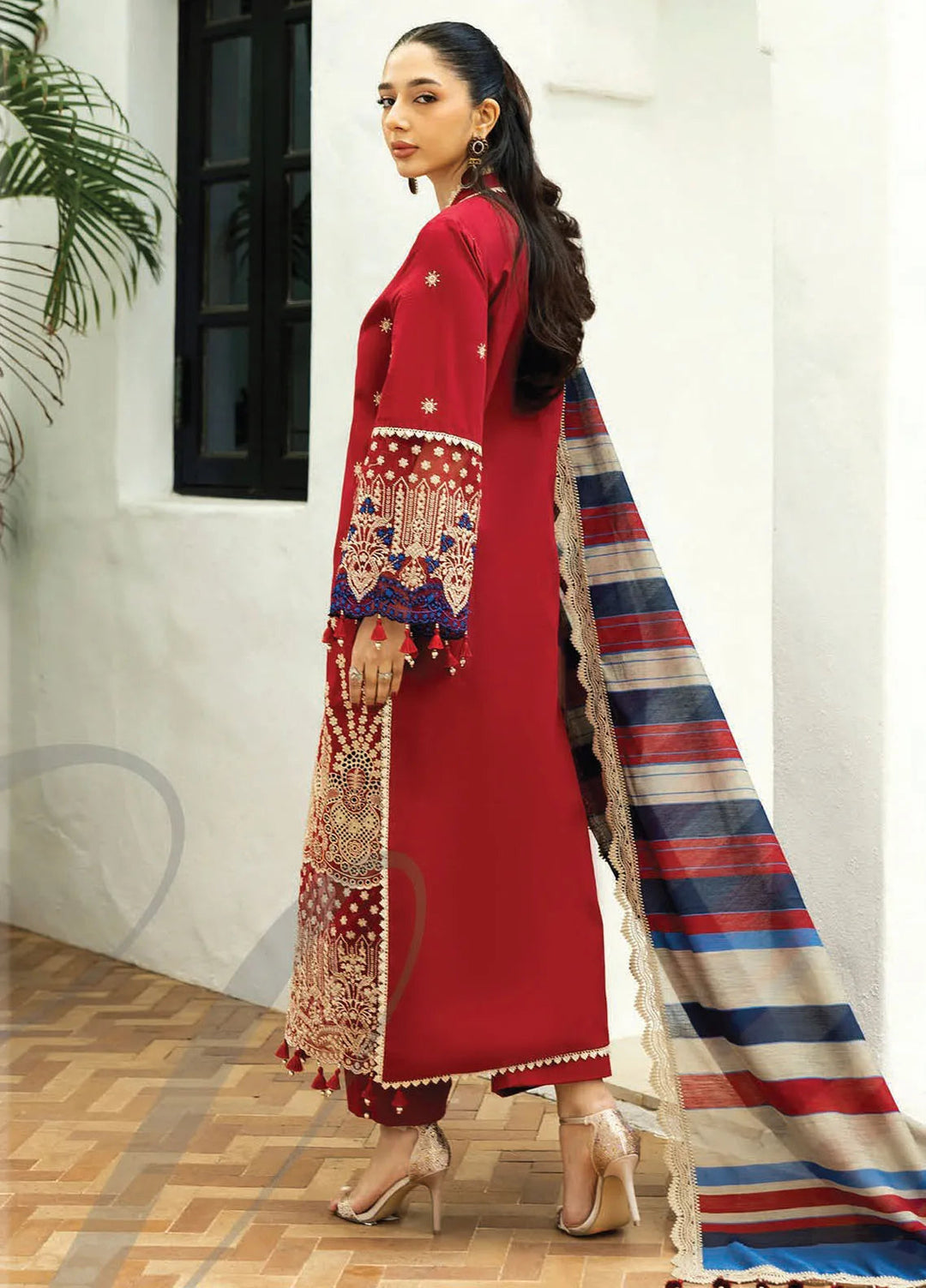 Zainab Chottani Embroidered Chikankari Suits Unstitched 3 Piece ZC25CH D3A Elma - Summer Collection