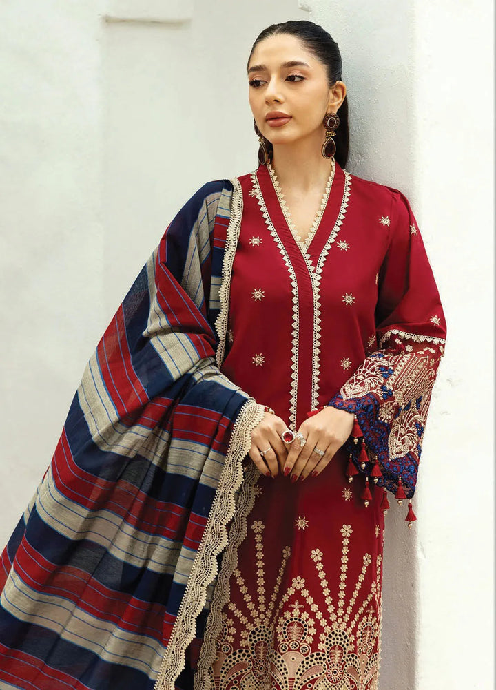 Zainab Chottani Embroidered Chikankari Suits Unstitched 3 Piece ZC25CH D3A Elma - Summer Collection