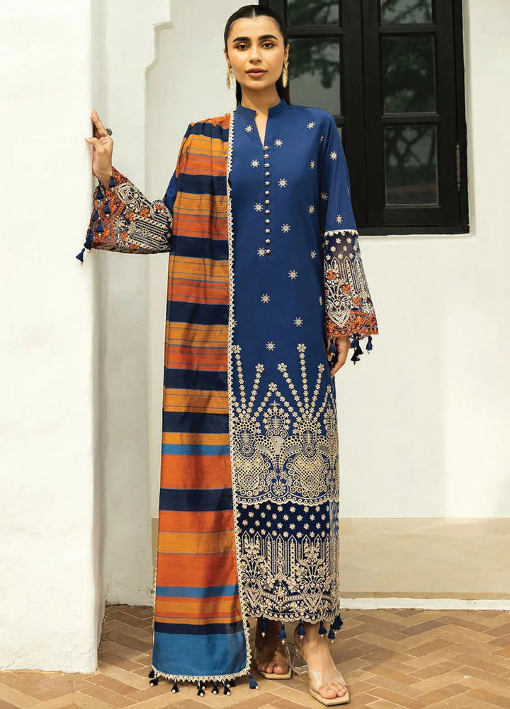 Zainab Chottani Embroidered Chikankari Suits Unstitched 3 Piece ZC25CH D3B Elma - Summer Collection