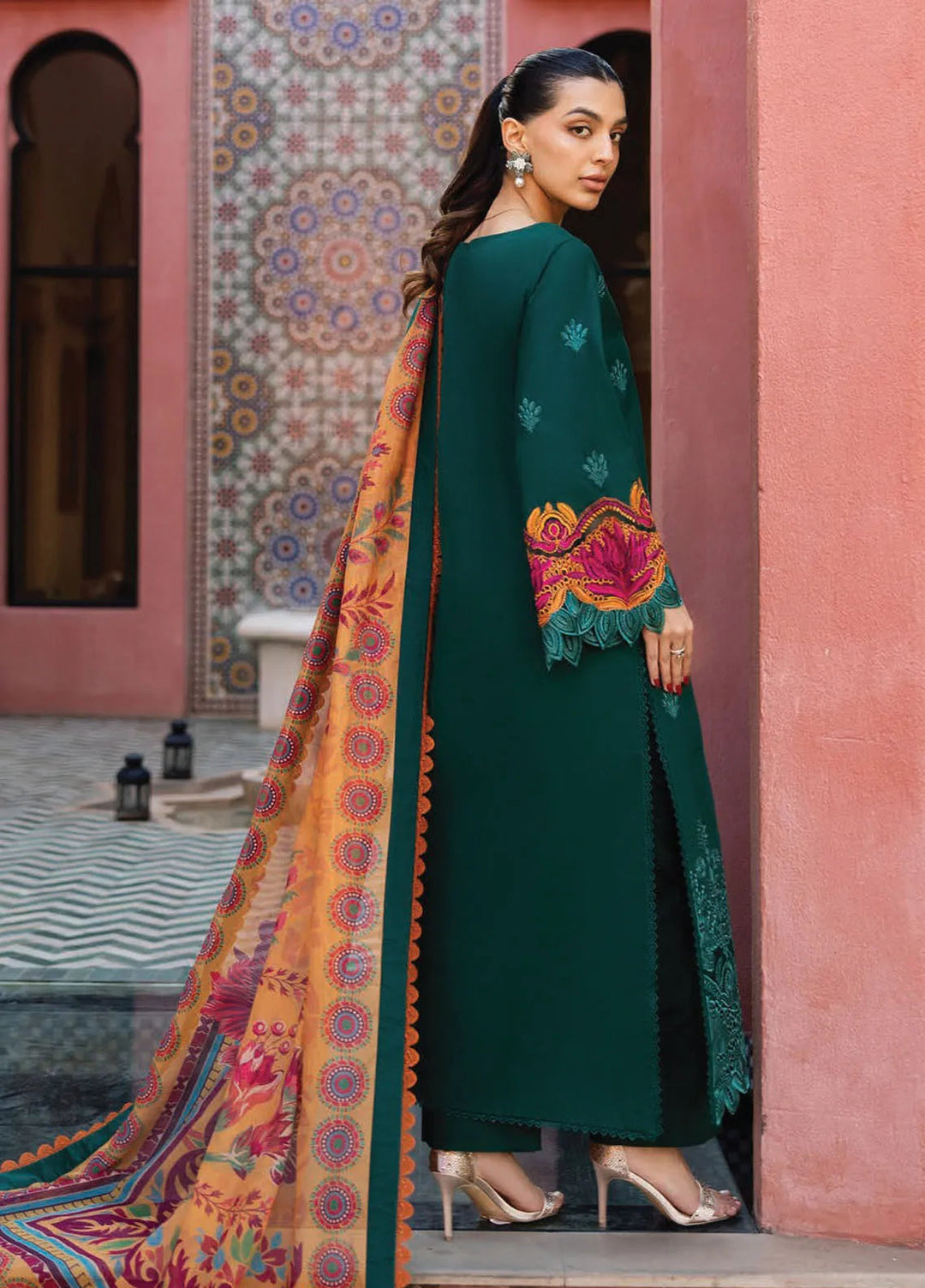 Zainab Chottani Embroidered Chikankari Suits Unstitched 3 Piece ZC25CH D6A Nia - Summer Collection