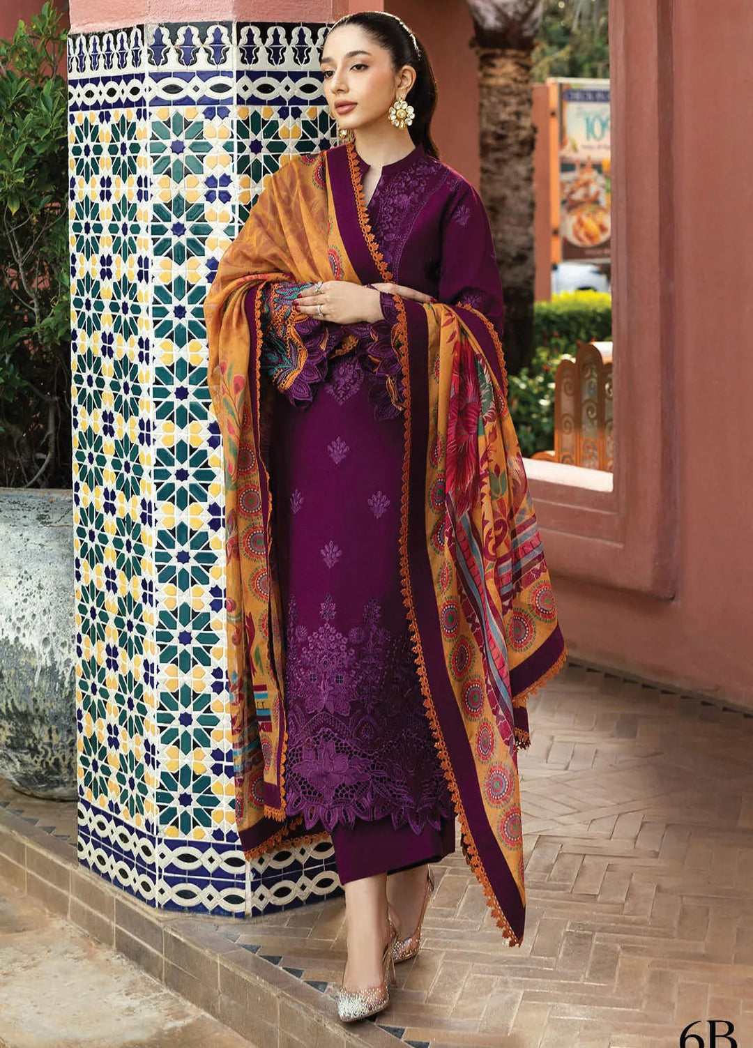 Zainab Chottani Embroidered Chikankari Suits Unstitched 3 Piece ZC25CH D6B Nia - Summer Collection