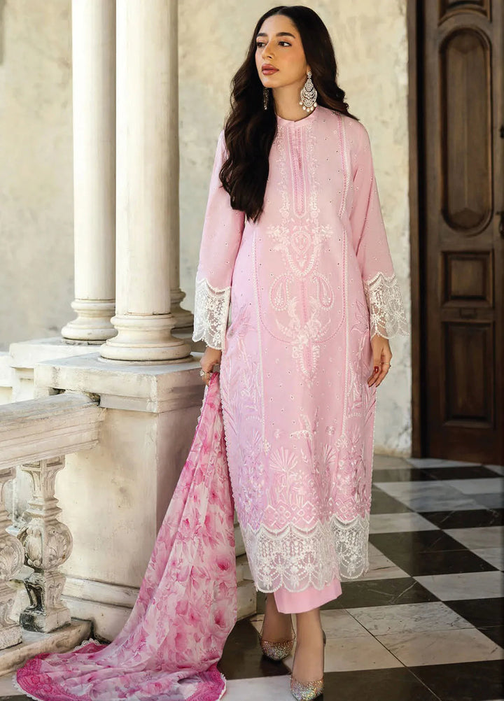 Zainab Chottani Embroidered Chikankari Suits Unstitched 3 Piece ZC25CH D7A Liyah - Summer Collection