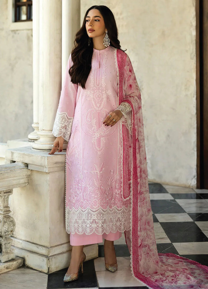 Zainab Chottani Embroidered Chikankari Suits Unstitched 3 Piece ZC25CH D7A Liyah - Summer Collection