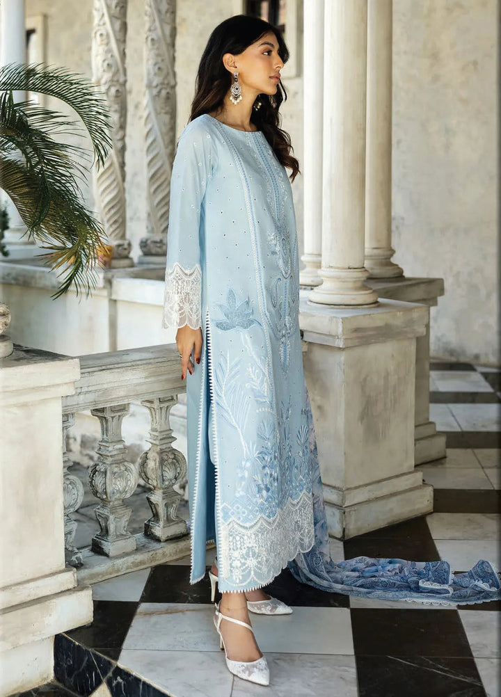 Zainab Chottani Embroidered Chikankari Suits Unstitched 3 Piece ZC25CH D7B Liyah - Summer Collection