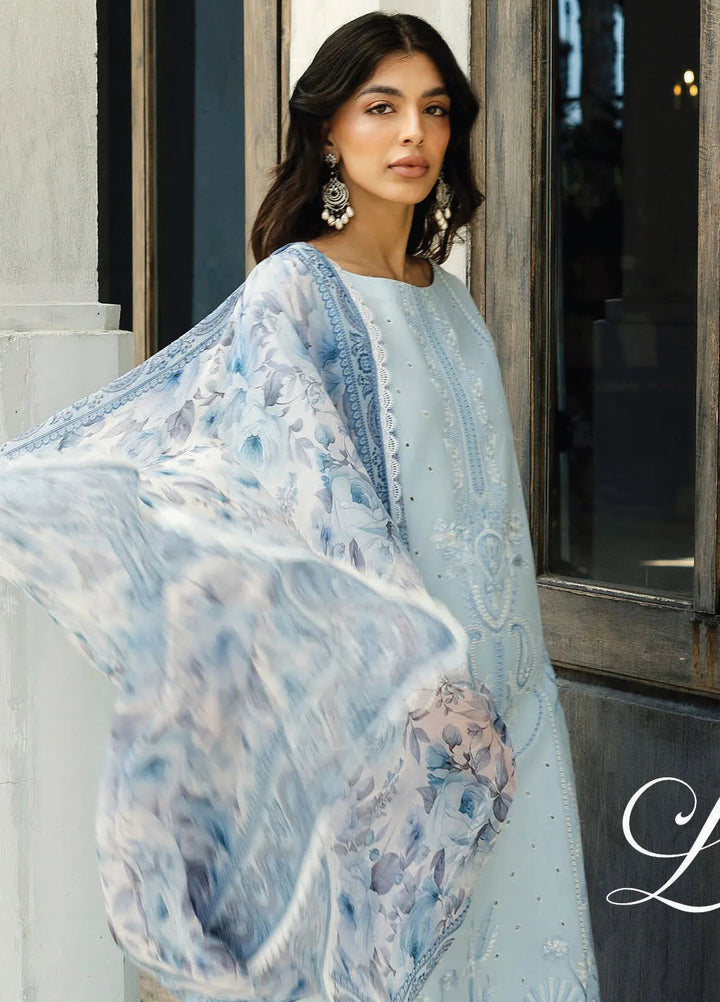 Zainab Chottani Embroidered Chikankari Suits Unstitched 3 Piece ZC25CH D7B Liyah - Summer Collection