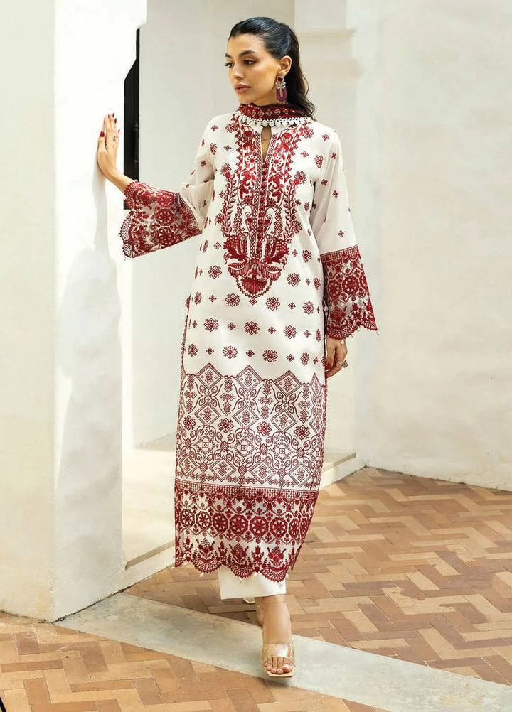 Zainab Chottani Embroidered Chikankari Suits Unstitched 3 Piece ZC25CH D8B Reem - Summer Collection