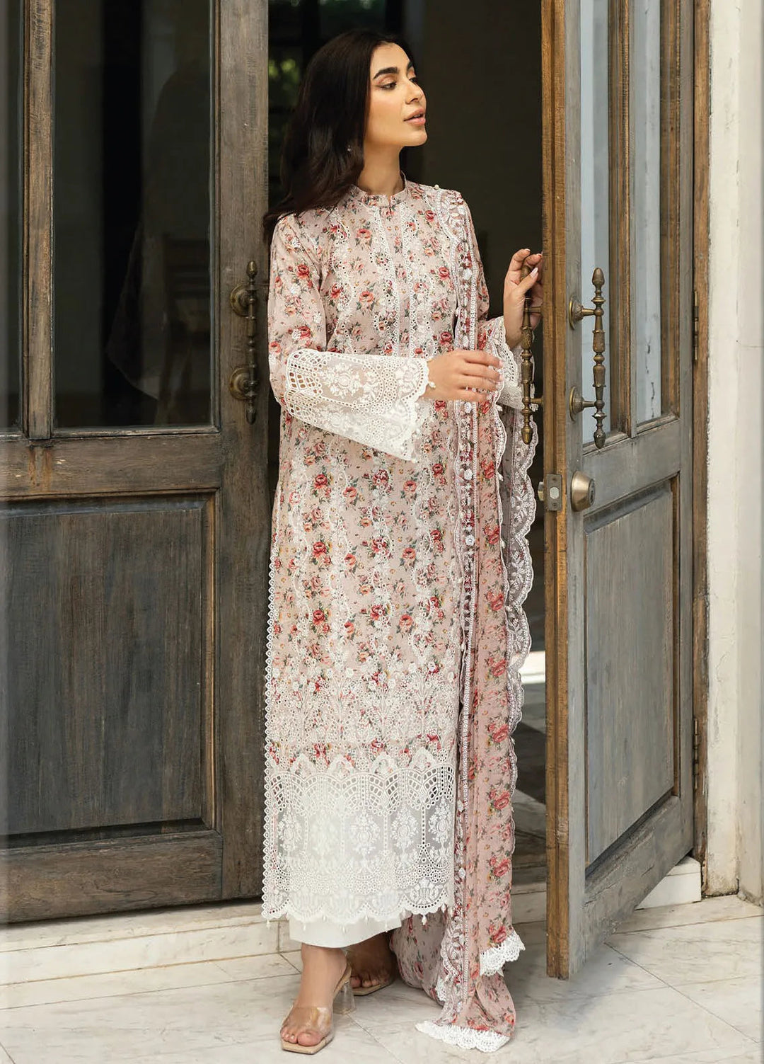 Zainab Chottani Embroidered Chikankari Suits Unstitched 3 Piece ZC25CH D9A Lamia - Summer Collection