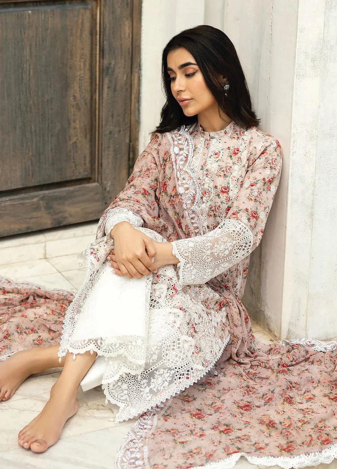 Zainab Chottani Embroidered Chikankari Suits Unstitched 3 Piece ZC25CH D9A Lamia - Summer Collection