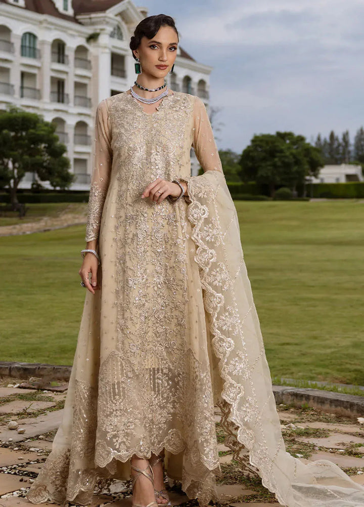 Zainab Chottani Embroidered Organza Suits Unstitched 3 Piece ZC24WF D-04 Ivana - Wedding Collection