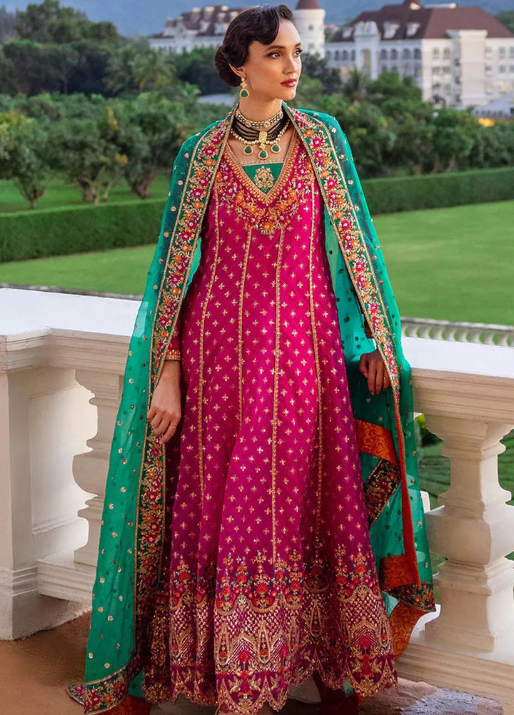 Zainab Chottani Embroidered Organza Suits Unstitched 3 Piece ZC24WF D-08 Jardin - Wedding Collection