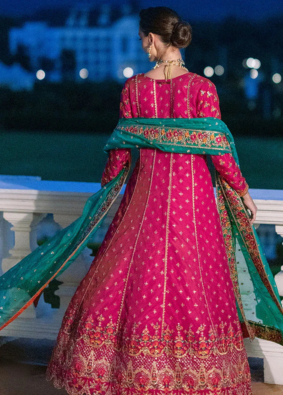 Zainab Chottani Embroidered Organza Suits Unstitched 3 Piece ZC24WF D-08 Jardin - Wedding Collection