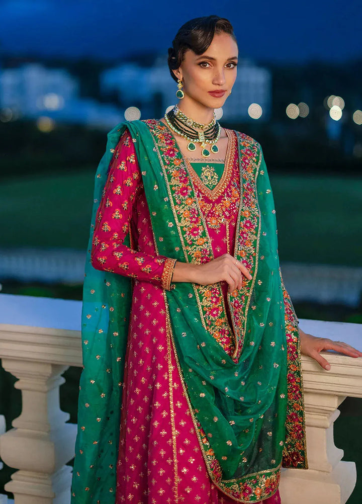 Zainab Chottani Embroidered Organza Suits Unstitched 3 Piece ZC24WF D-08 Jardin - Wedding Collection