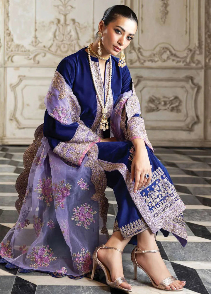 Zainab Chottani Embroidered Suit Unstitched 3 Piece ZC24V D-02 Sifra - Formal Collection