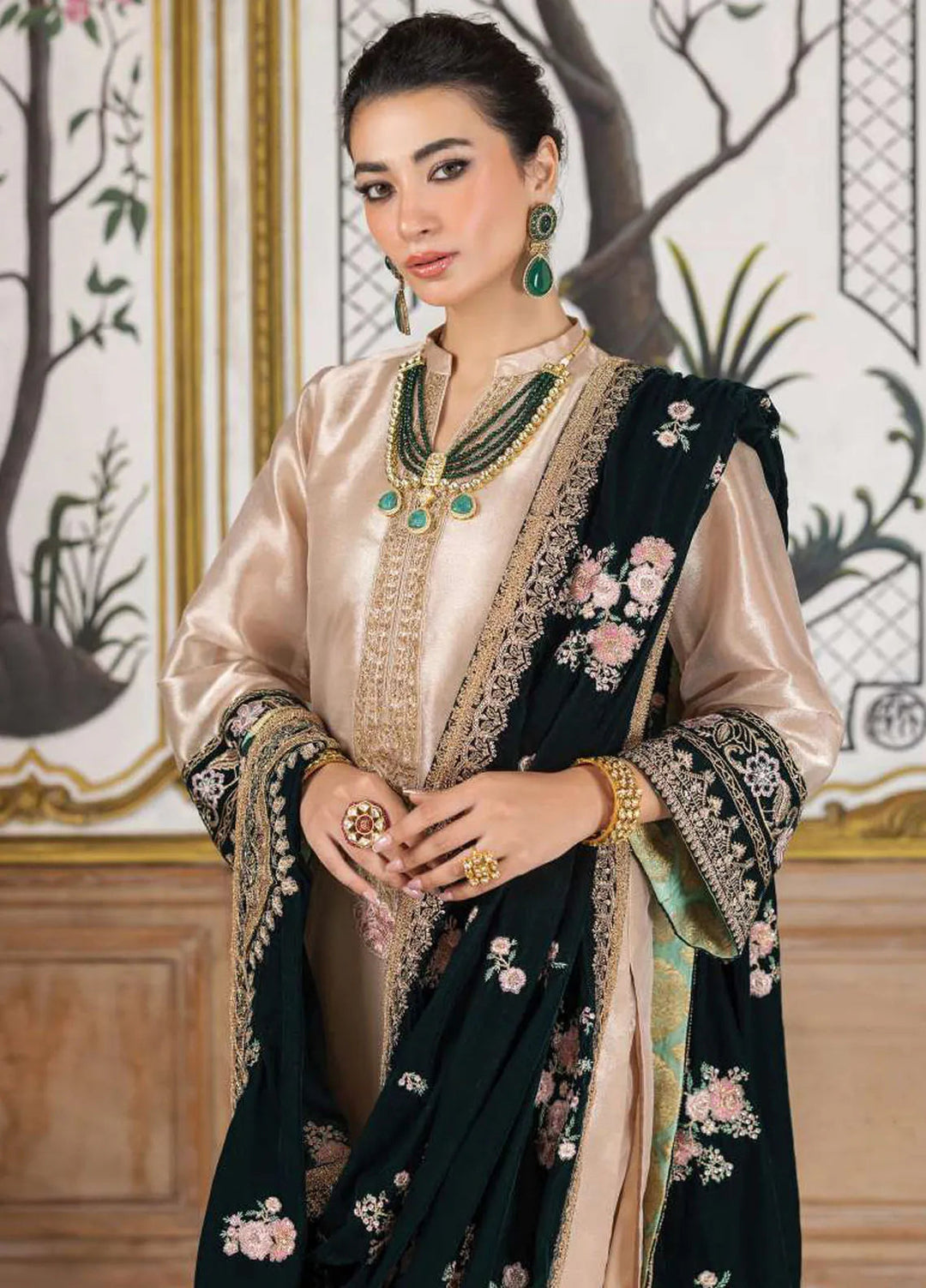 Zainab Chottani Embroidered Suit Unstitched 3 Piece ZC24V D-03 Sarwana - Formal Collection