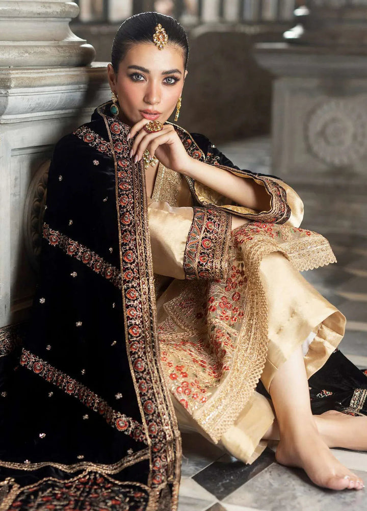 Zainab Chottani Embroidered Suit Unstitched 3 Piece ZC24V D-04 Minha - Formal Collection