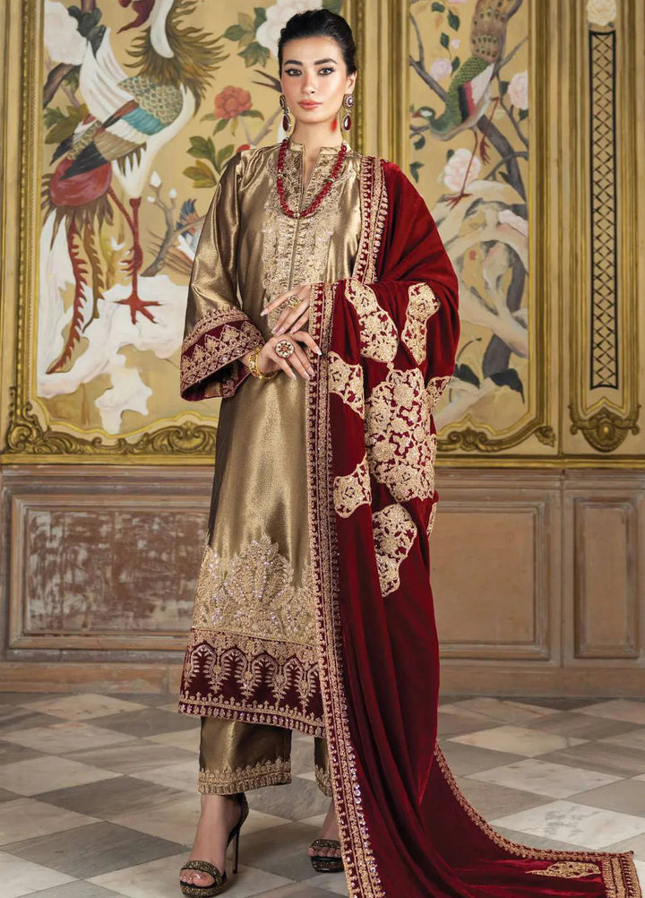 Zainab Chottani Embroidered Suit Unstitched 3 Piece ZC24V D-06 Zerlin - Formal Collection