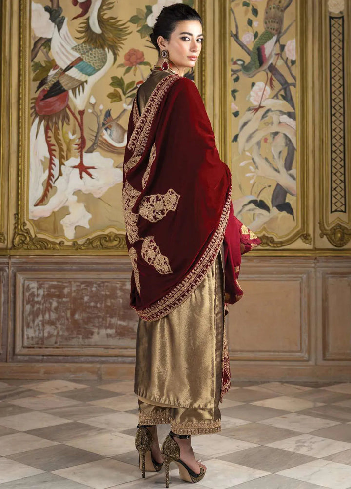 Zainab Chottani Embroidered Suit Unstitched 3 Piece ZC24V D-06 Zerlin - Formal Collection