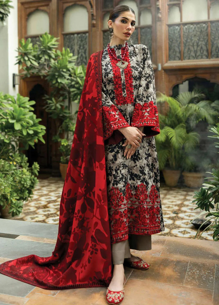 Zainab Chottani Embroidered Suit Unstitched 3 Piece ZC24WS D-04 Zemastan - Winter Collection