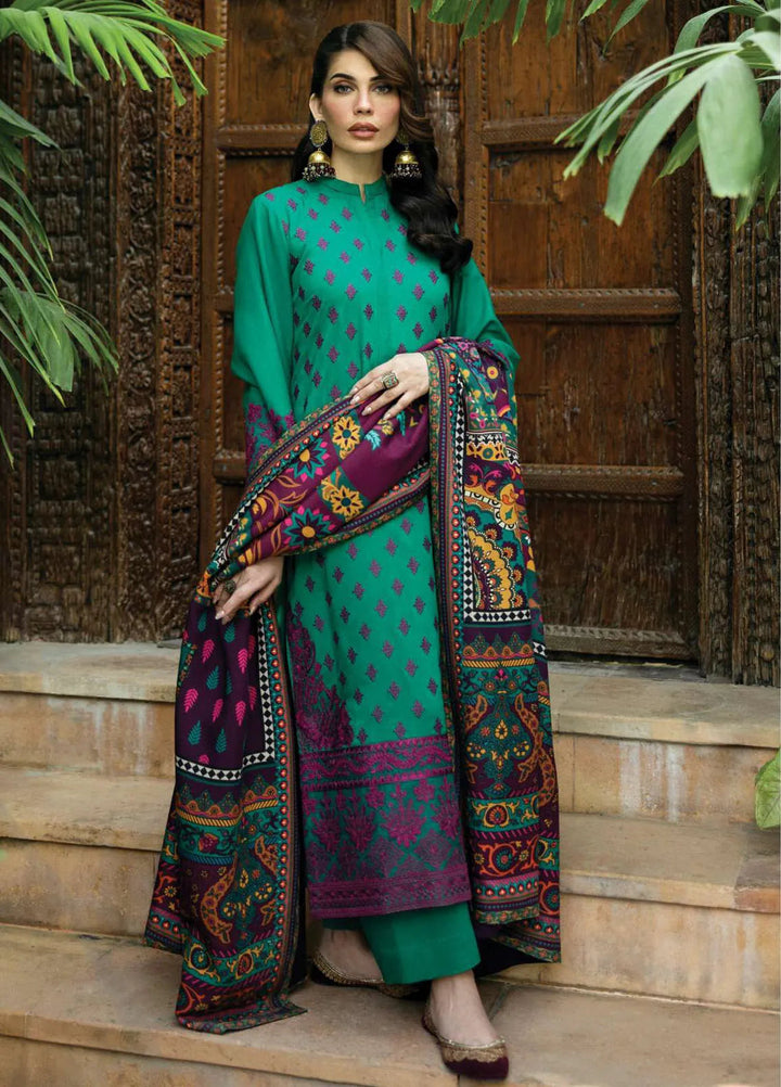 Zainab Chottani Embroidered Suit Unstitched 3 Piece ZC24WS D-08 Esha - Winter Collection