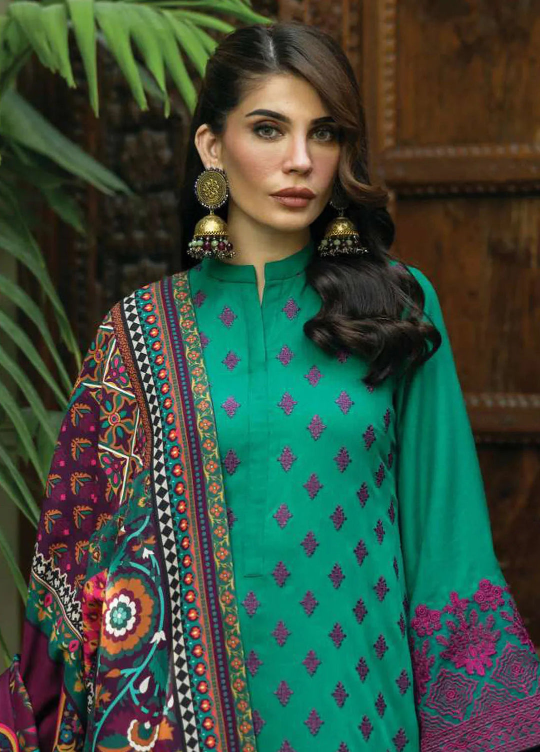 Zainab Chottani Embroidered Suit Unstitched 3 Piece ZC24WS D-08 Esha - Winter Collection