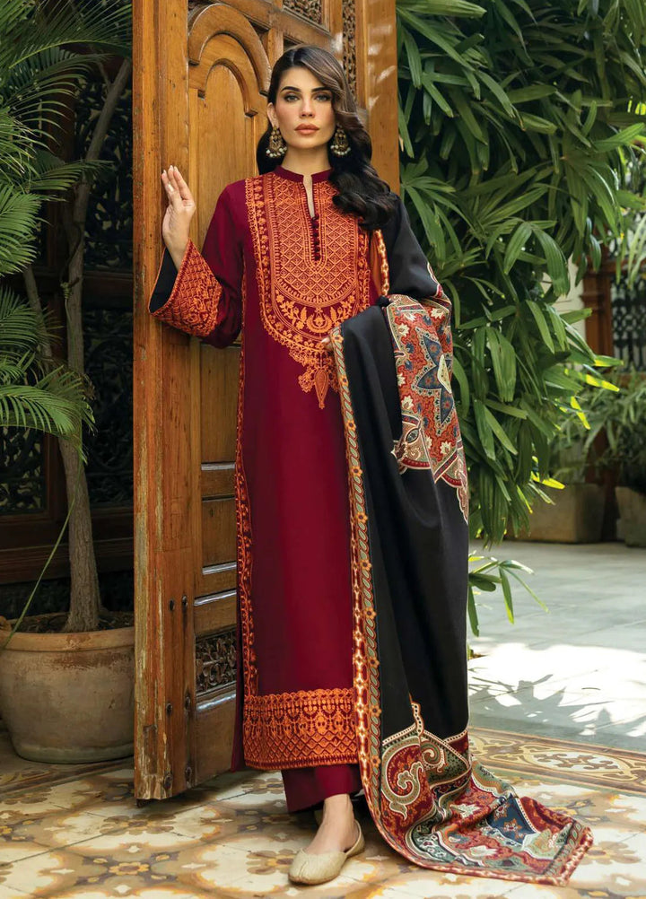 Zainab Chottani Embroidered Suit Unstitched 3 Piece ZC24WS D-10 Sila - Winter Collection