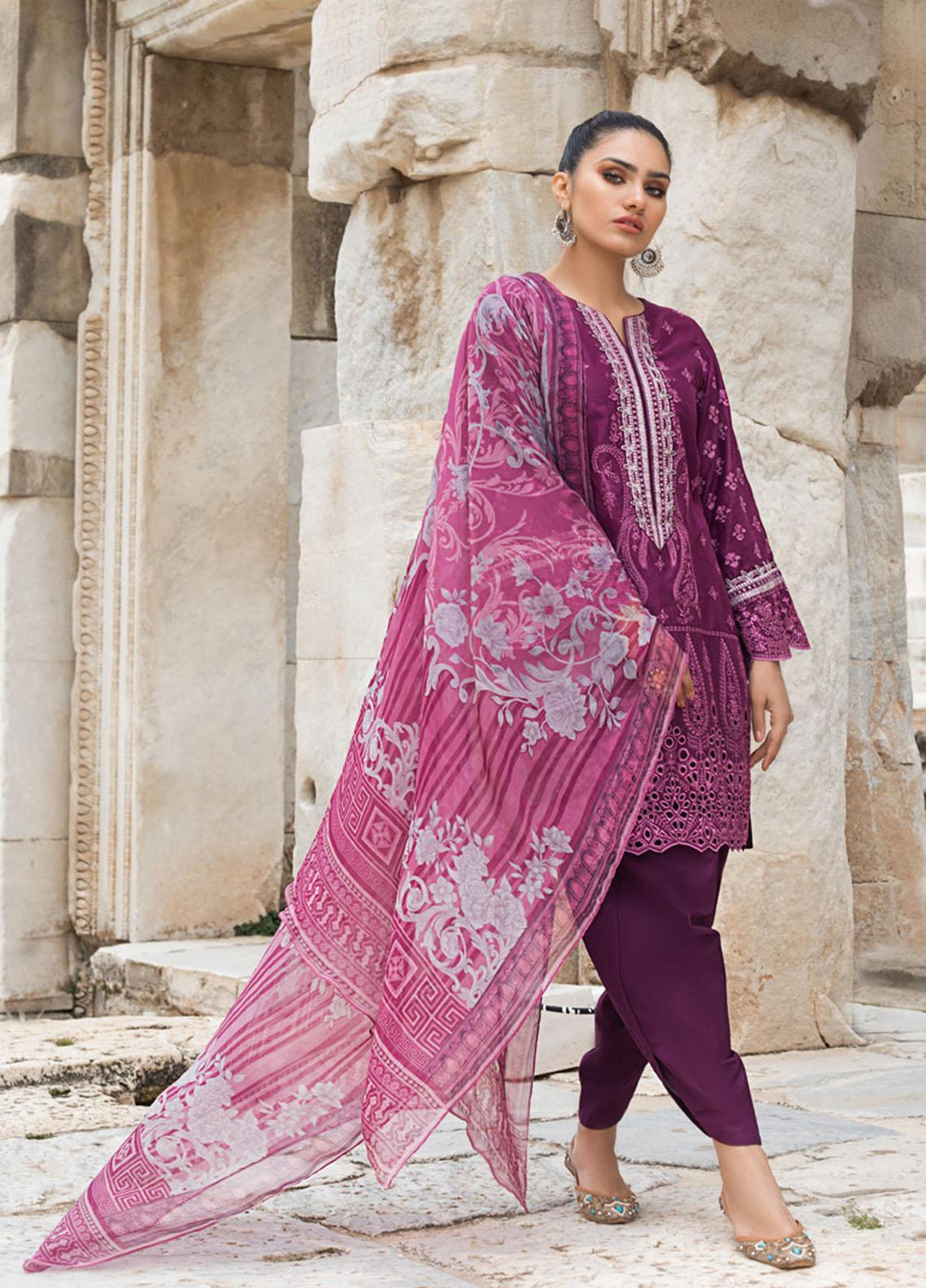 Zainab Chottani Embroidered Chikankari Suits Unstitched 3 Piece ZC21CK 10B Aylin - Luxury Collection