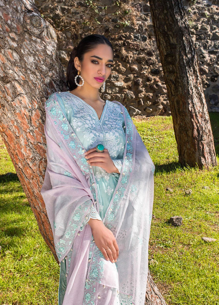 Zainab Chottani Embroidered Chikankari Suits Unstitched 3 Piece ZC21CK 3B Meltem - Luxury Collection