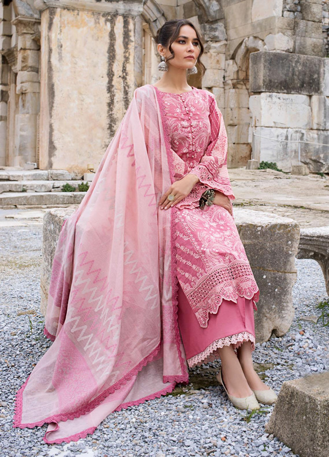 Zainab Chottani Embroidered Chikankari Suits Unstitched 3 Piece ZC21CK 4B Laalay - Luxury Collection