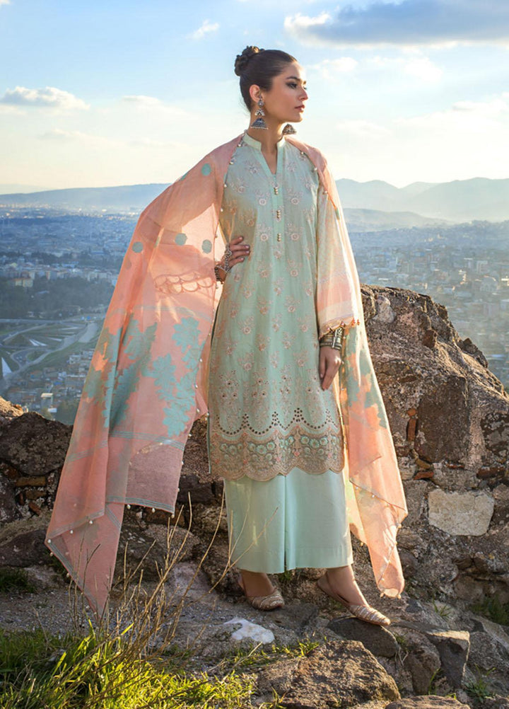 Zainab Chottani Embroidered Chikankari Suits Unstitched 3 Piece ZC21CK 6A Nermin - Luxury Collection