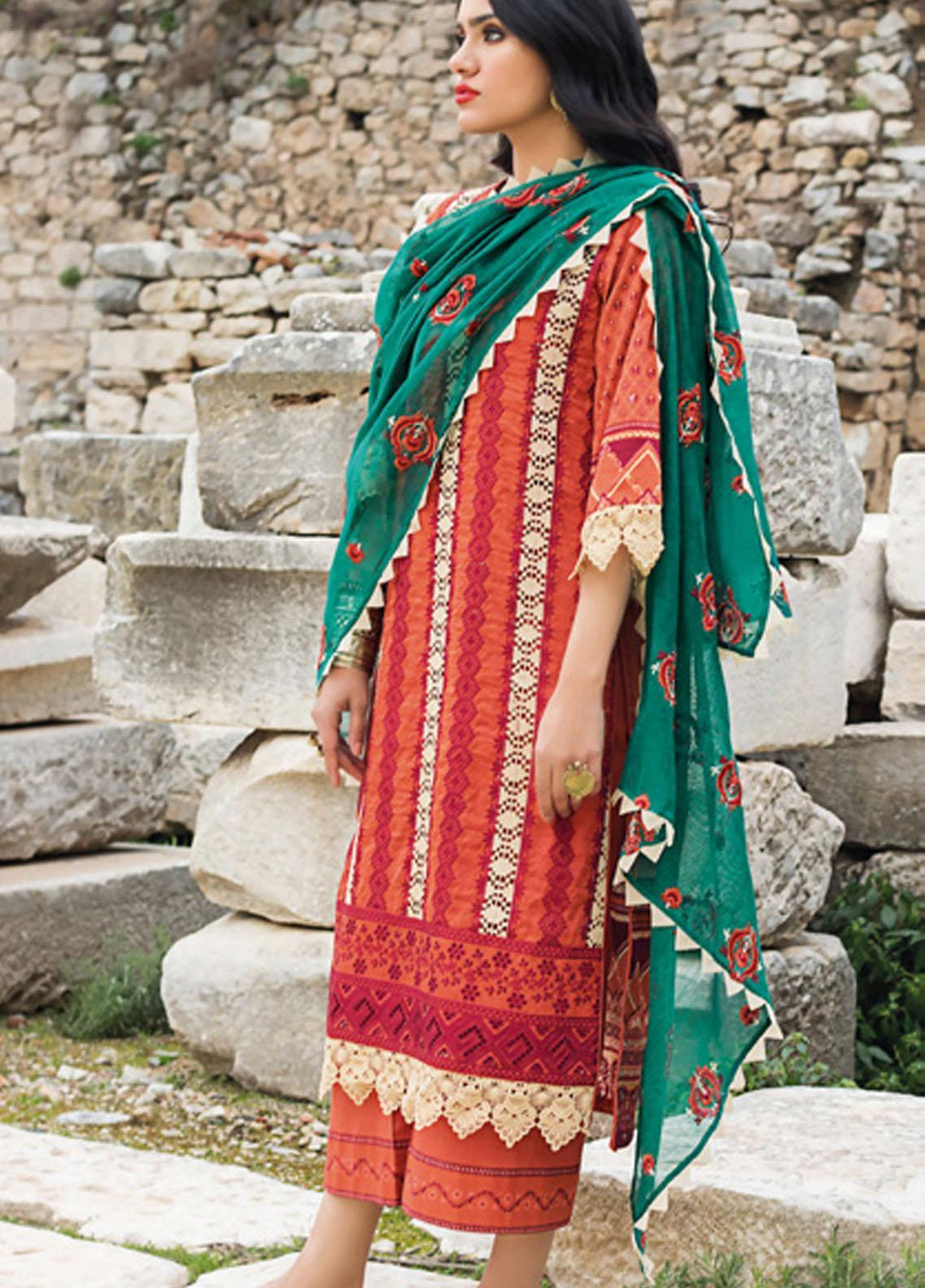 Zainab Chottani Embroidered Chikankari Suits Unstitched 3 Piece ZC21CK 7A Guzel - Luxury Collection