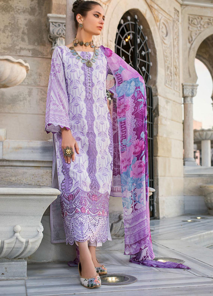 Zainab Chottani Embroidered Chikankari Suits Unstitched 3 Piece ZC21CK 8A Feriha - Luxury Collection