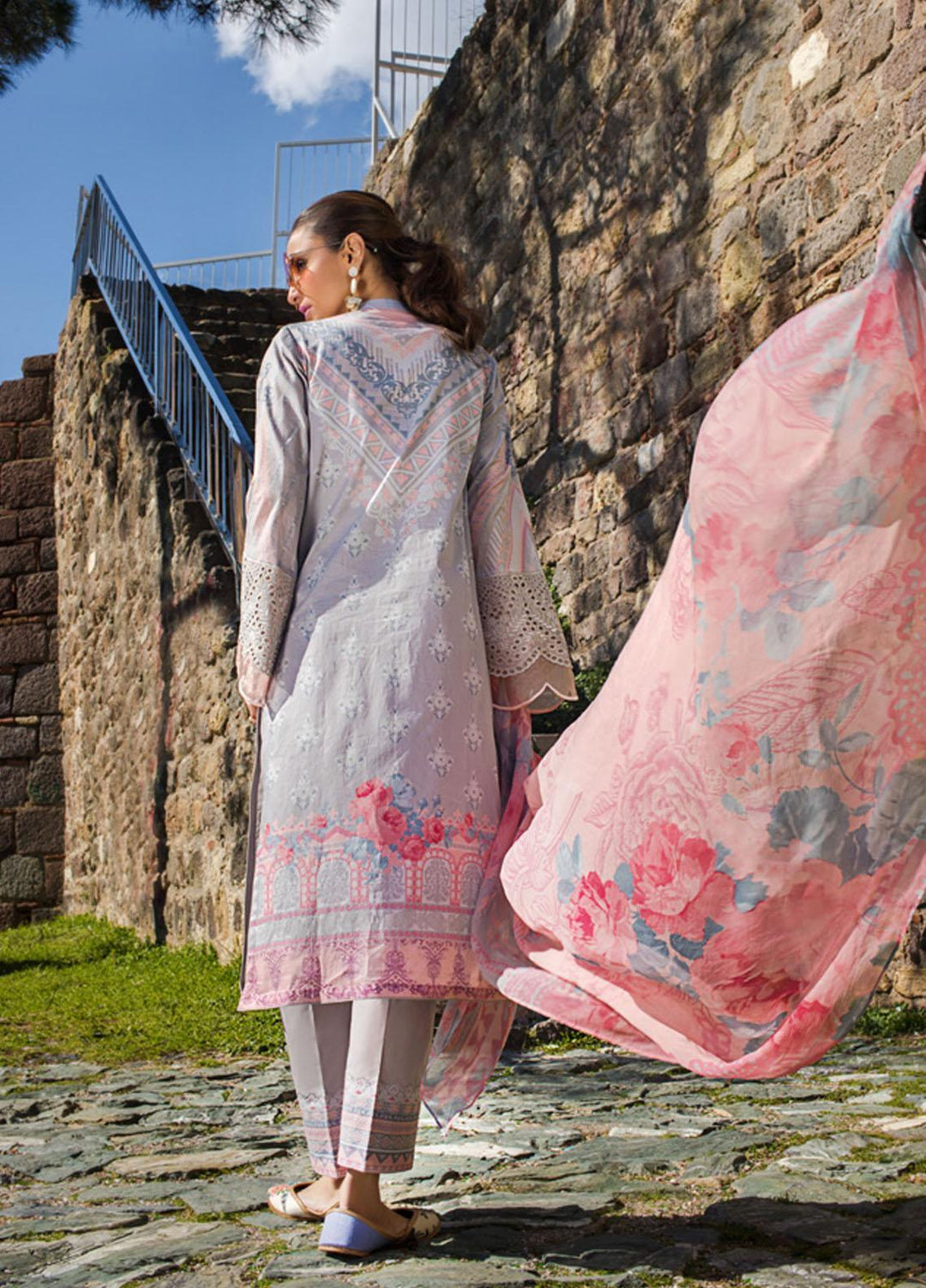 Zainab Chottani Embroidered Chikankari Suits Unstitched 3 Piece ZC21CK 8B Feriha - Luxury Collection