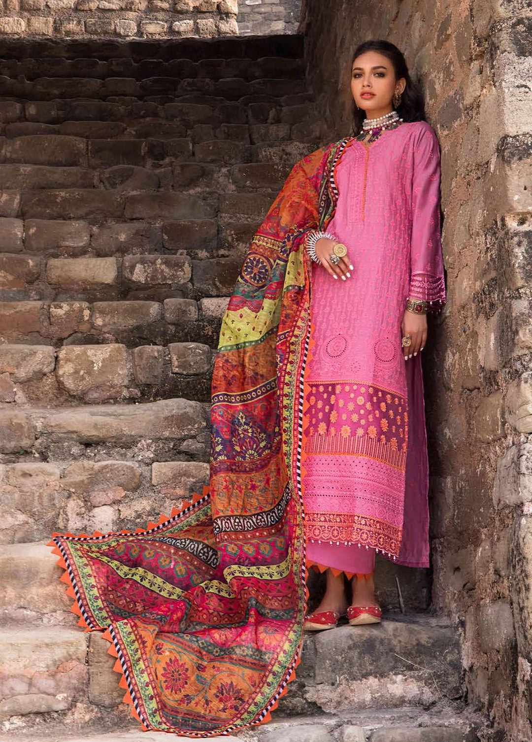 Zainab Chottani Embroidered Chikankari Suits Unstitched 3 Piece ZC22CK Inaya 10A - Luxury Collection
