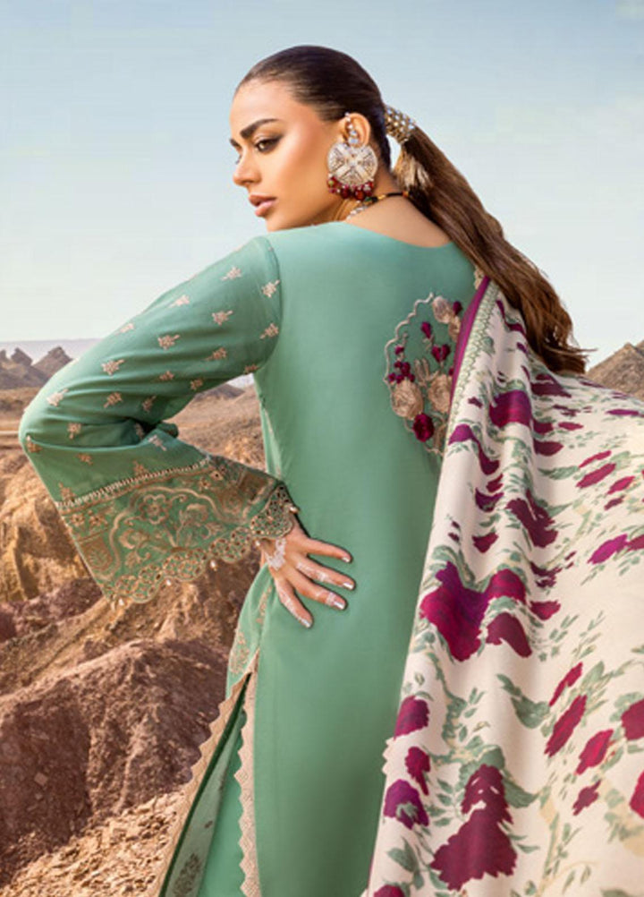 Zainab Chottani Embroidered Lawn Suits Unstitched 3 Piece ZARRA TUNN ZC23CHN 01-A - Luxury Lawn Collection