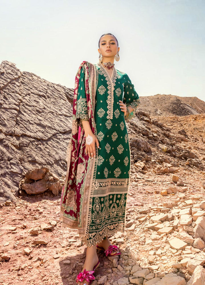 Zainab Chottani Embroidered Lawn Suits Unstitched 3 Piece ZARRA TUNN ZC23CHN 01-B - Luxury Lawn Collection