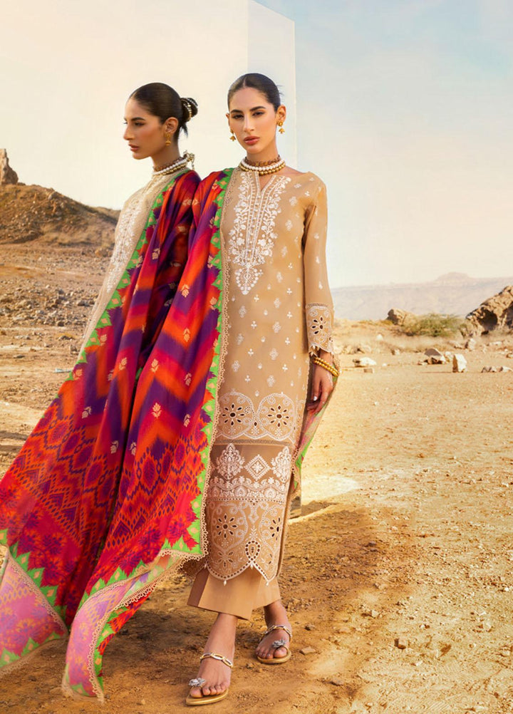 Zainab Chottani Embroidered Lawn Suits Unstitched 3 Piece DEEDAG ZC23CHN 02-A - Luxury Lawn Collection