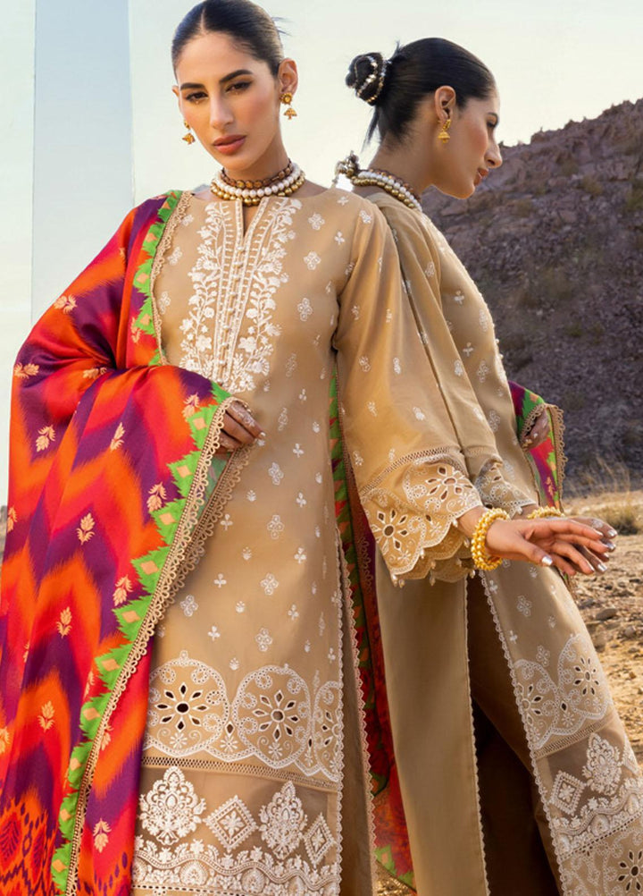 Zainab Chottani Embroidered Lawn Suits Unstitched 3 Piece DEEDAG ZC23CHN 02-A - Luxury Lawn Collection