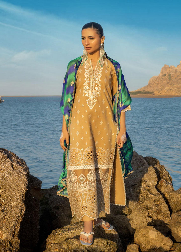 Zainab Chottani Embroidered Lawn Suits Unstitched 3 Piece DEEDAG ZC23CHN 02-B - Luxury Lawn Collection