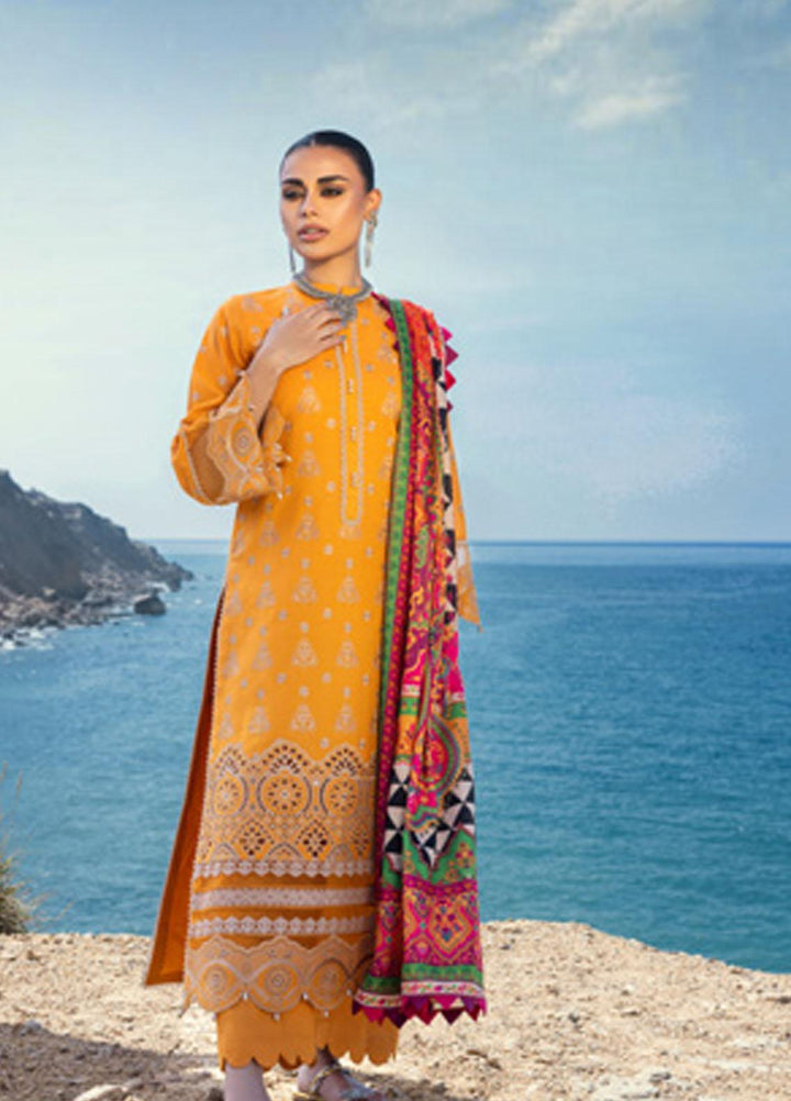 Zainab Chottani Embroidered Lawn Suits Unstitched 3 Piece GUNJAL ZC23CHN 03-A - Luxury Lawn Collection