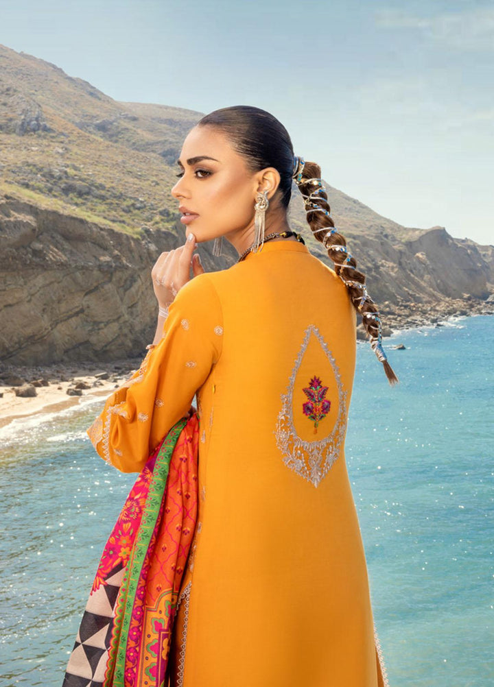 Zainab Chottani Embroidered Lawn Suits Unstitched 3 Piece GUNJAL ZC23CHN 03-A - Luxury Lawn Collection