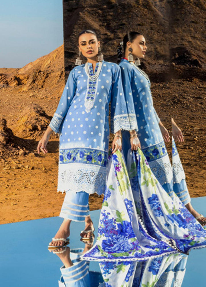 Zainab Chottani Embroidered Lawn Suits Unstitched 3 Piece DURNAZ ZC23CHN 04-A - Luxury Lawn Collection