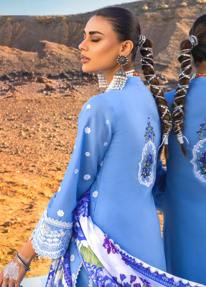 Zainab Chottani Embroidered Lawn Suits Unstitched 3 Piece DURNAZ ZC23CHN 04-A - Luxury Lawn Collection