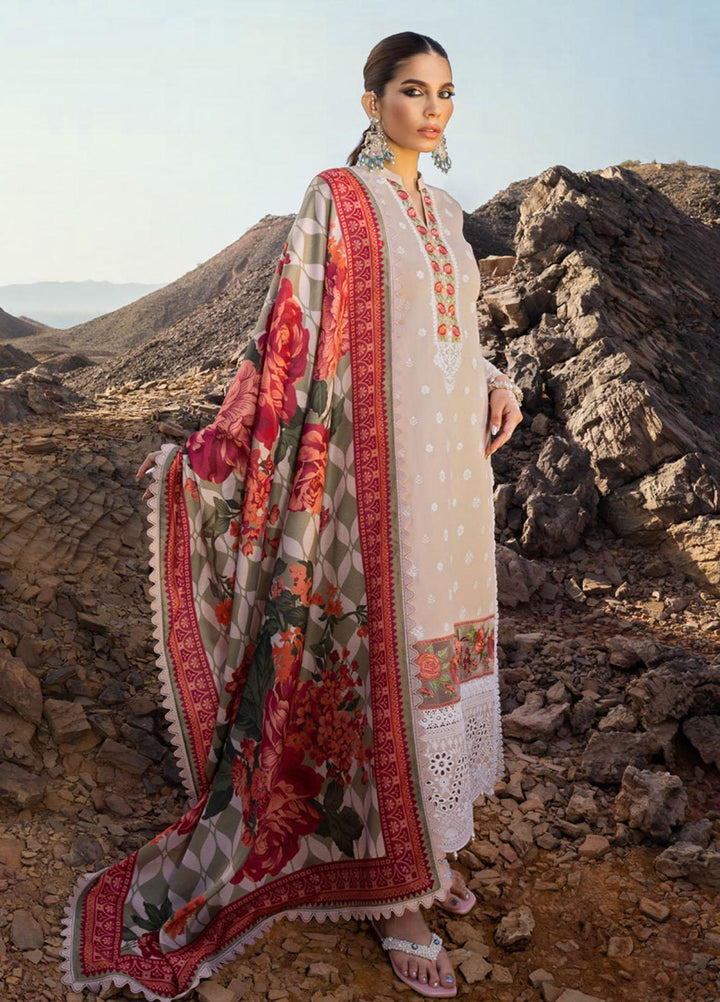 Zainab Chottani Embroidered Lawn Suits Unstitched 3 Piece DURNAZ ZC23CHN 04-B - Luxury Lawn Collection