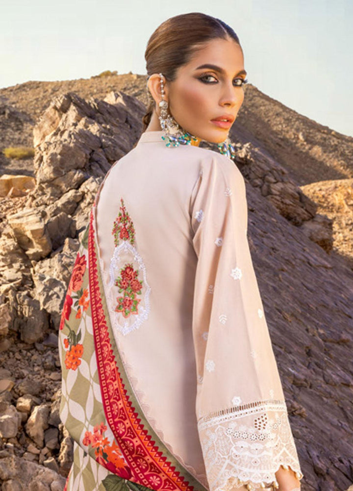 Zainab Chottani Embroidered Lawn Suits Unstitched 3 Piece DURNAZ ZC23CHN 04-B - Luxury Lawn Collection