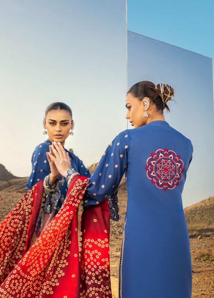 Zainab Chottani Embroidered Lawn Suits Unstitched 3 Piece CHUNARI ZC23CHN 05-B - Luxury Lawn Collection