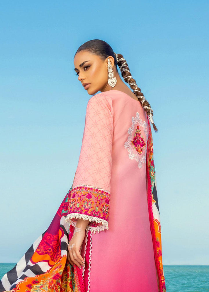 Zainab Chottani Embroidered Lawn Suits Unstitched 3 Piece SHANZEY ZC23CHN 06-A - Luxury Lawn Collection